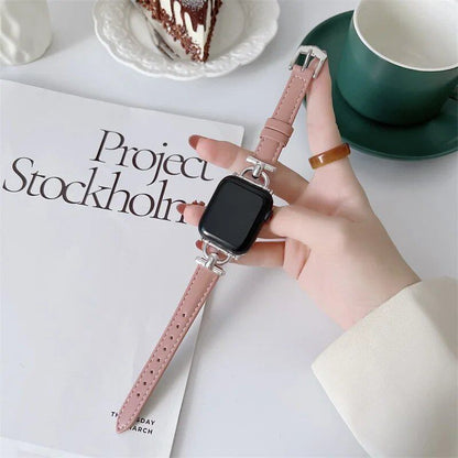 Genuine Apple Watch Leather Strap, Compatible with iWatch Series 8/7/6/SE/5/4/3, 44mm, 41mm, 45mm, 38-42-40mm, Ultra, and 49mm Bands. Parallel Import.