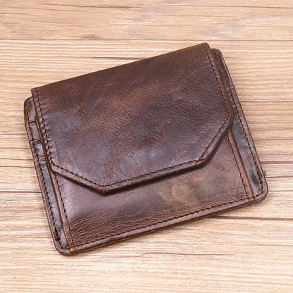 本革 メンズ財布 本革 牛革 ヴィンテージ ショートサイズ カードホルダー付き IDウィンドウ コインポケット 色： 並行輸入品
