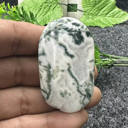 Natural Quartz Crystals: Aquamarine Agate, Ocean Jasper, Palm Stone, Polished Stones, Gemstone Mineral Specimens for Spiritual Meditation, Energy, and Feng Shui, Color: Green, Parallel Import