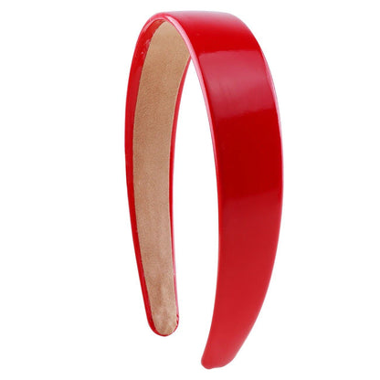 1.18-inch PU Leather Headband, Wide Pad, Non-Slip, Stylish Hairband, Cute Hair Accessory for Women, DIY, Parallel Import