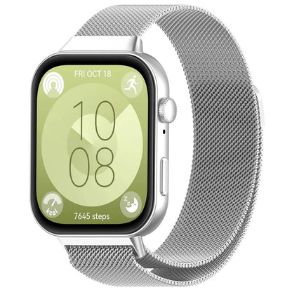 Milanese Loop Strap for Huawei Watch Fit 3/4/4 Pro, Magnetic Stainless Steel Band, Metal Bracelet, Band Color: Parallel Import