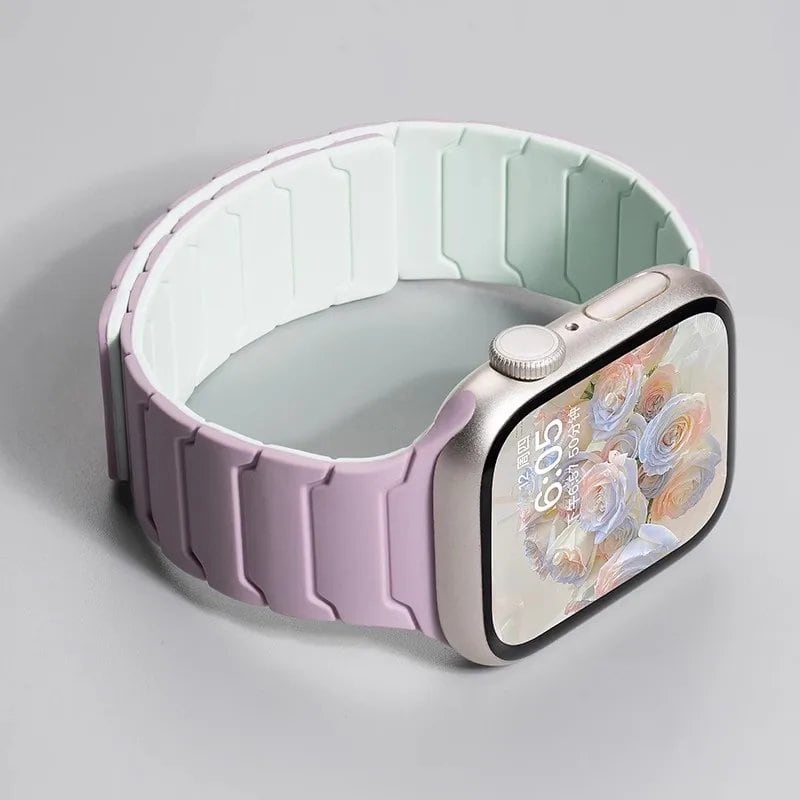 Magnetic Silicone Band for Apple Watch Ultra 2, 49mm, 45mm, 41mm, Series 9/8/7/6/SE/5/4, 38mm, 40mm, 42mm, 44mm, Band Color: mm, Parallel Import