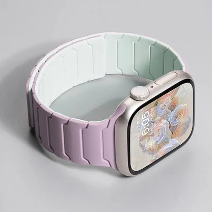 Magnetic Silicone Band for Apple Watch Ultra 2, 49mm, 45mm, 41mm, Series 9/8/7/6/SE/5/4, 38mm, 40mm, 42mm, 44mm, Band Color: mm, Parallel Import