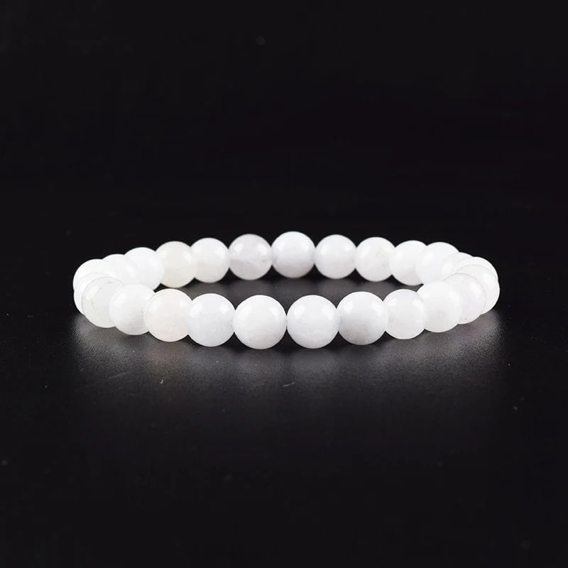 Natural Aquamarine and Agate Bead Bracelet for Women, Single Circle Crystal Bracelet, Romantic, Casual, Yoga, Meditation, Gift, Long, Parallel Import