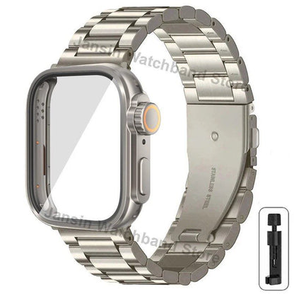 Huawei Watch Fit 4 Pro / Fit 3 / Fit 4 Pro Ultra Rugged Case + Stainless Steel Band Metal Wristband Accessory Band Color: Parallel Import