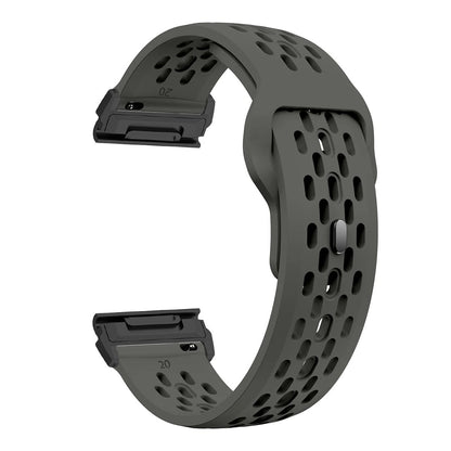 22mm and 26mm Silicone Quick Fit Strap Wristband for Garmin Fenix 8/7X/7/6/6X Pro/Epix Pro Gen2 (47mm and 51mm compatible), Fenix 5X Plus, and Tactix 7. Band Color: ; Ships from: Parallel Import