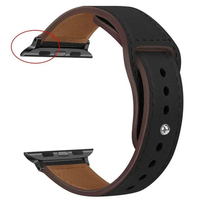 Leather Band for Apple Watch - Ultra 49mm/46mm, 44mm/40mm, 38mm/42mm, Sport Bracelet for iWatch Series 10/9/8/7/SE/6/5/3, 41mm/45mm Models, Band Color: Parallel Import