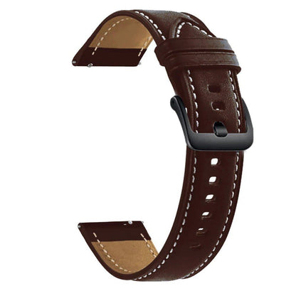 22mm, 20mm Leather Bracelet for Samsung Galaxy Watch 3, 41, 45mm, 46mm, 42mm, Amazfit GTR, GTS, 4, 3, 2, Wristband, Huawei GT Compatible Watch Band, Band Color: Parallel Import
