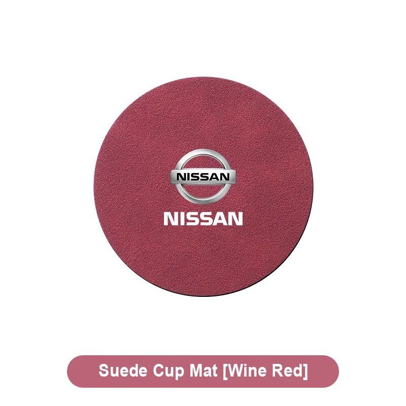 Hot Sale: 1/2 Car Coasters, Cup Holder Mats, Non-Slip Cup Pads, Accessories for Nissan X-TRAIL, Qashqai, Note, Juke, Sentra, and Patrol (Parallel Import)