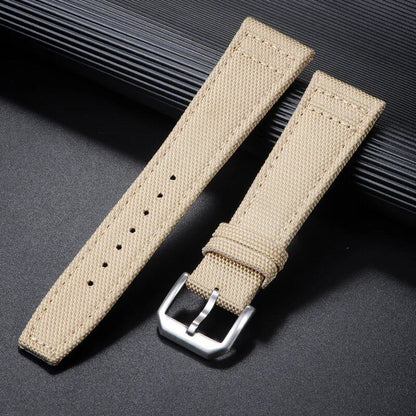 20mm, 21mm, 22mm Nylon Canvas Watch Strap, Compatible with IWC Pilot Straps, Waterproof, Men's Sport Green Replacement Watch Band, Band Color: mm, Parallel Import