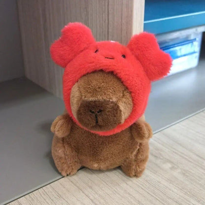 10-13cm Capybara Keychain, Couple's Car Keychain, Backpack Pendant, Bag Charm, Cute Pink Capybara Plush Keychain Doll, Parallel Import