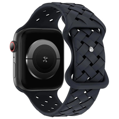 Apple Watch用シリコーンスポーツストラップ - Ultra 2/SE/Series 9/8/7/6/5対応 49mm・46mm・44mm・42mm・41mm・40mm 通気性バンド ;発送元: 並行輸入品