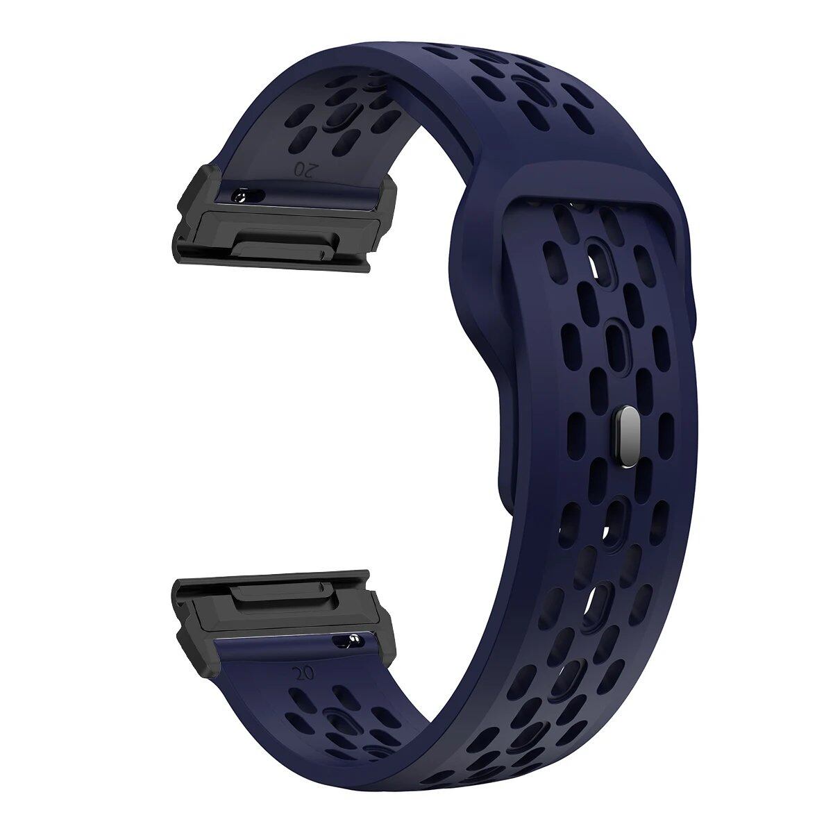 22mm and 26mm Silicone Quick Fit Strap Wristband for Garmin Fenix 8/7X/7/6/6X Pro/Epix Pro Gen2 (47mm and 51mm compatible), Fenix 5X Plus, and Tactix 7. Band Color: ; Ships from: Parallel Import