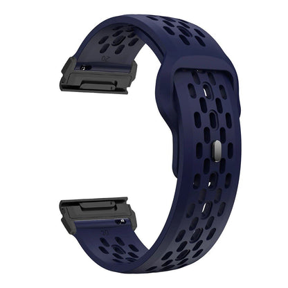22mm and 26mm Silicone Quick Fit Strap Wristband for Garmin Fenix 8/7X/7/6/6X Pro/Epix Pro Gen2 (47mm and 51mm compatible), Fenix 5X Plus, and Tactix 7. Band Color: ; Ships from: Parallel Import