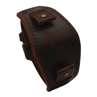 20mm Black-Brown Leather Watch Strap, Vintage Style for Men and Women, Band Color: 20mm; Band Width: 20mm, Parallel Import
