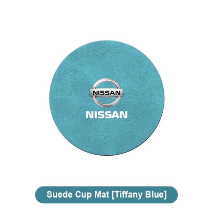 Hot Sale: 1/2 Car Coasters, Cup Holder Mats, Non-Slip Cup Pads, Accessories for Nissan X-TRAIL, Qashqai, Note, Juke, Sentra, and Patrol (Parallel Import)