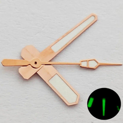 Riccias NH35 Watch Hands, Silver, Black, Gold, Rose Gold, Green Luminous, Compatible with NH35 and NH36 Movements, Parallel Import