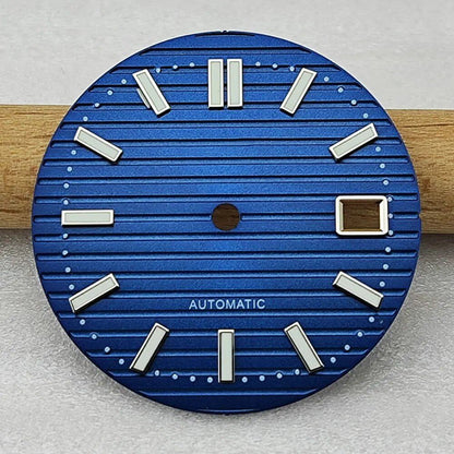 30.5mm Nautilus S Dial for NH35, Green Luminous Dial, NH35/NH36 Movement Accessory, Watch Repair Tool, Parallel Import