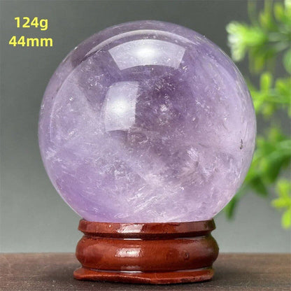 天然アメジスト ボール 水晶玉 ホームオフィスデコレーション エネルギー ウィッカ レイキ スピリチュアル 瞑想 魔術 占い カラー： 並行輸入品