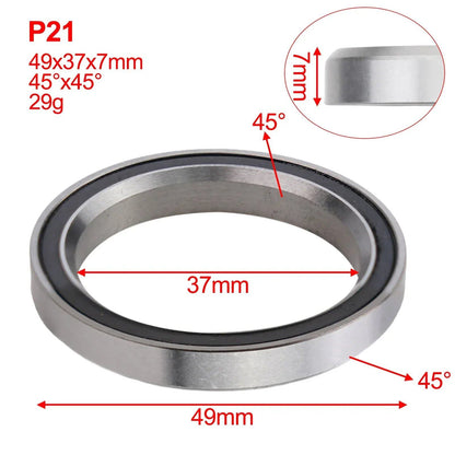 1/8" 45/36 Degree Bicycle Headset Bearings, 38/39/41/44/49/52mm, MTB Steering Bearing Repair Parts, Parallel Import