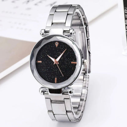 High-quality, fashionable, casual women's waterproof, luminous steel band sports watch for students and women. Parallel import.
