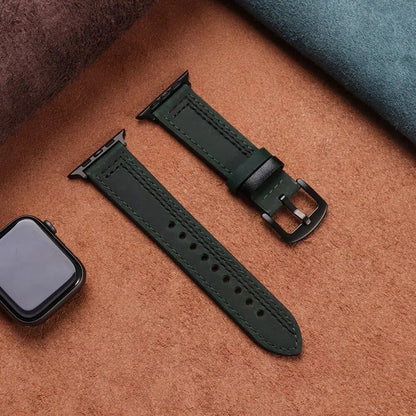 Apple Watch Leather Strap, Band, 46mm, 44mm, 45mm, 49mm, 41mm, 42mm, Accessories, Compatible with iWatch Series 5, 6, SE, 7, 8, Ultra, 9, 10, Band Color: mm, Parallel Import
