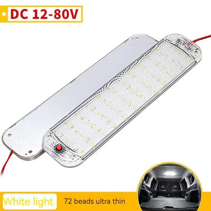 1/2 LED Interior Lighting Strips for RVs, Ceiling Lights, with Switch, for Campers, Bakers, Boats, Trucks, and Roof Lights. Color: Imported.