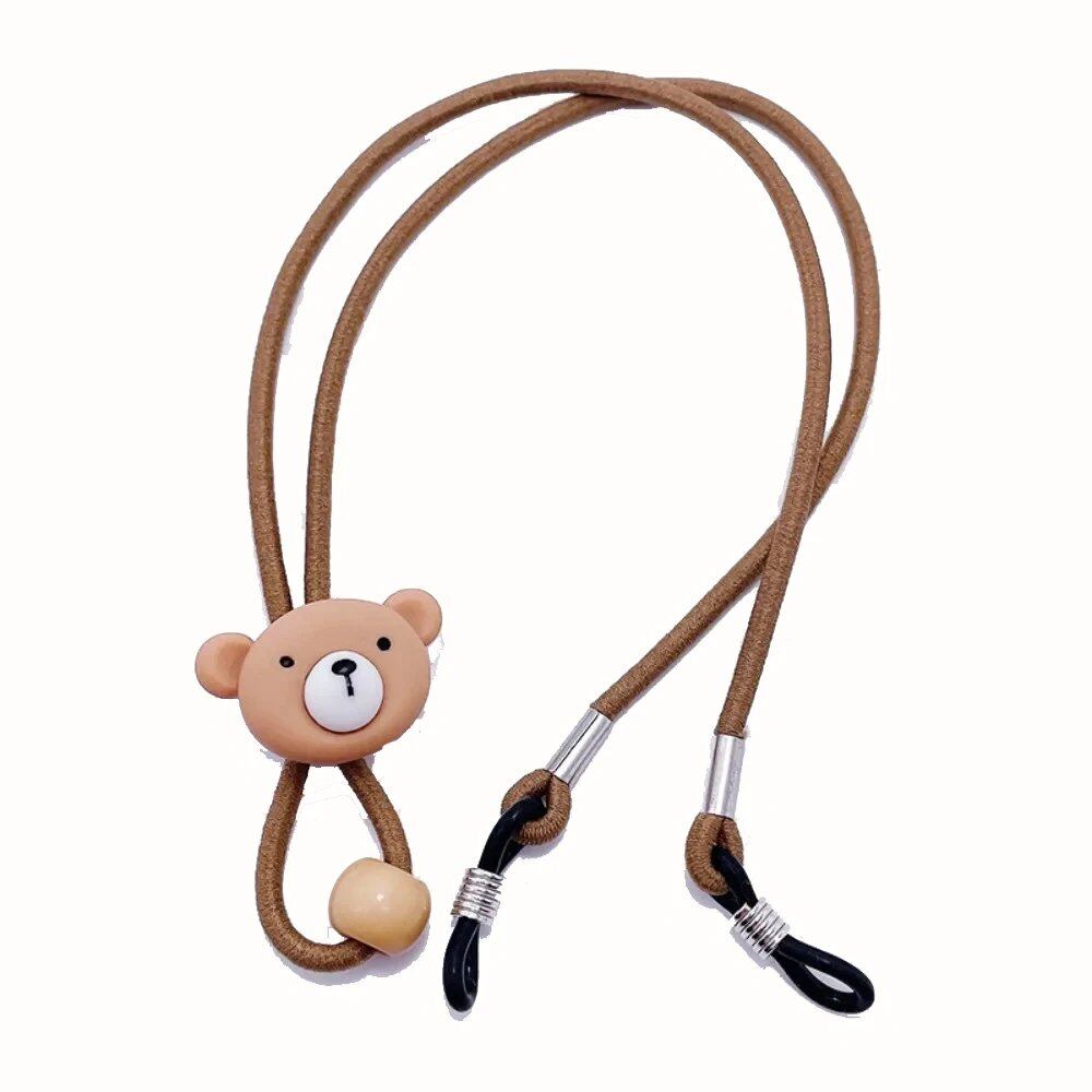 1/6 Scale Cartoon Animal Eyeglass Strap, Sports Eyeglass Band, Unisex, Adjustable, Cute Sunglasses Strap, Eyeglass Cord, Parallel Import