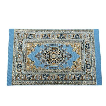 1/12 Scale Turkish Style Play House, Mini House Decoration, Floor Rug, Doll Accessories, Dollhouse Carpet, Miniature Woven Rug, Parallel Import