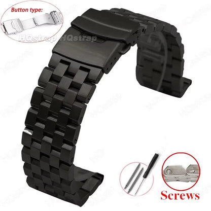 High-quality, full-solid stainless steel watch band, available in sizes 18mm, 20mm, 22mm, 24mm, and 26mm. Includes flat interface, includes tools, and is a metal watch band. Band Color: mm. Parallel import.