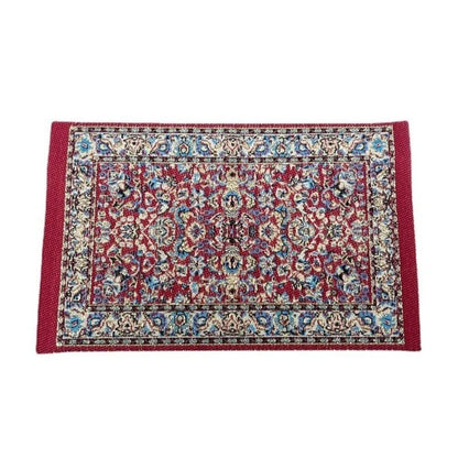 1/12 Scale Turkish Miniature Woven Rug, Dollhouse Carpet, Play House, Mini House Decoration, Floor Mat, Doll Accessories, Parallel Import