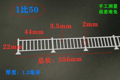 1/87, 1/50, 1/35, 1/24 Scale ABS Guardrail Fence Model DIY Kit for Architectural Models, Dioramas, and Sand Tables (1 Piece) Color: Scale, Parallel Import