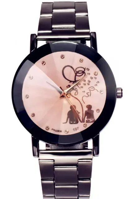 High-quality, fashionable, casual women's waterproof, luminous steel band sports watch for students and women. Parallel import.