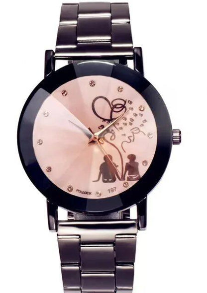 High-quality, fashionable, casual women's waterproof, luminous steel band sports watch for students and women. Parallel import.