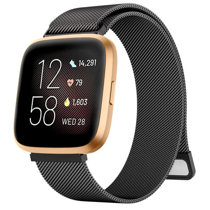Metal Magnetic Strap Band Wristband for Fitbit Versa 1/2/3/4 and Sense 2, Band Color: Parallel Import