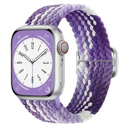 Apple Watch Ultra 2用ナイロンストラップ バンド 49mm 40mm 44mm 41mm 38mm 45mm 伸縮ブレイデッドループ リストバンド iWatch Series 9/8/7/6/SE/5/4対応 バンドカラー：mm 並行輸入品