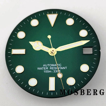 28.5mm Dial (with Luminova) Automatic Movement Replacement for NH35/NH36, Color: Hands Included, Parallel Import