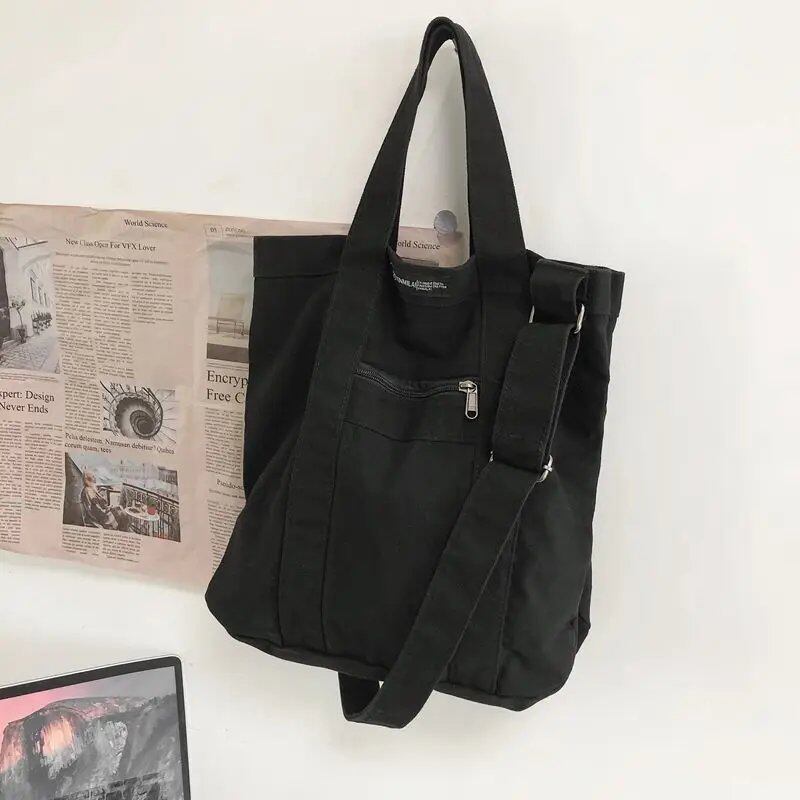 Vintage Casual Canvas Square Shoulder Bag, Handbag, Tote Bag, Crossbody Bag, Unisex, Imported