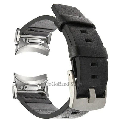 Gapless Leather Strap for Samsung Galaxy Watch 6 Classic (43mm, 47mm) - Quick-Fit Replacement Band for Galaxy Watch 5/4/5 Pro (40mm, 44mm, 45mm) - Size: Galaxy Watch; Imported