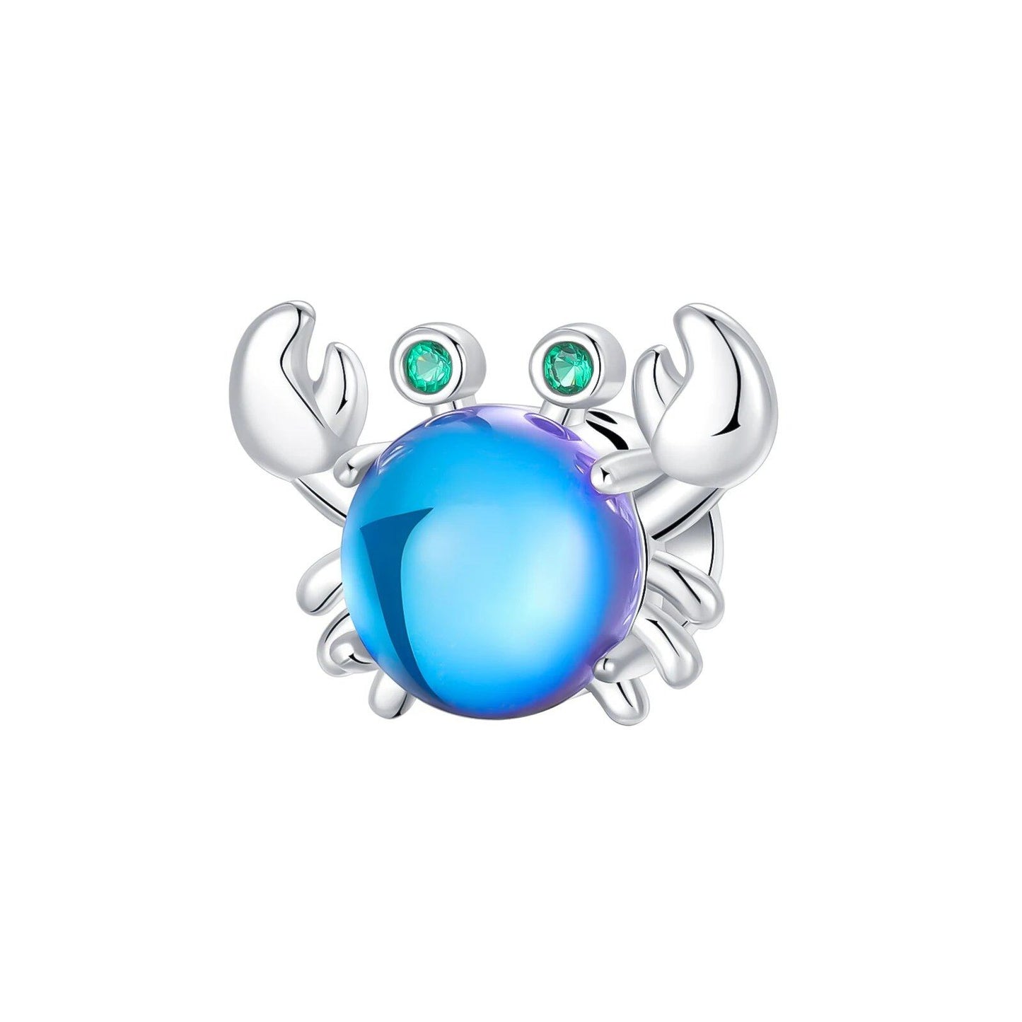 925 Sterling Silver Zodiac Lucky Charm Pendant, Custom Bracelet Charm Beads, Necklace, DIY Women's Jewelry, Gem Color, Parallel Import