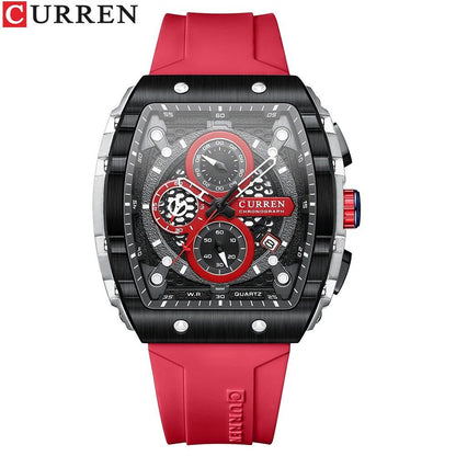 Karen Top Brand Men's Watch, Luxury Square Quartz Movement, Waterproof, Luminous Chronograph with Date Display; Ships from: Parallel Import