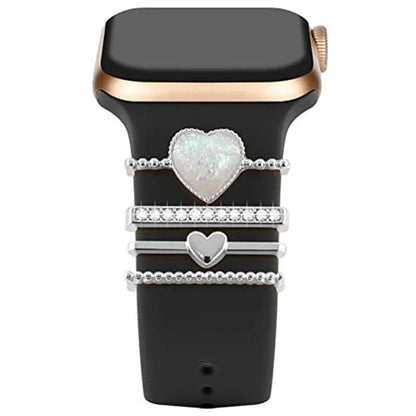 Diamond Jewelry-Embossed Band for Apple Watch Ultra 2, 9, 8, and 7, Compatible with Samsung and Huawei, 20/22mm Bracelet Strap, Band Color: ; Ships from: Parallel Import