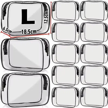 1/20 Clear PVC Storage Travel Organizer, Clear Makeup Bag, Beauty Case, Toiletry Bag, Bathroom Pouch, Size: Parallel Import