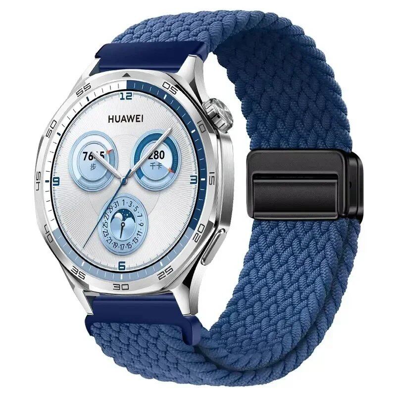 22mm Nylon Loop Strap for Huawei Watch GT5 Pro / GT4 / GT3 / GT2e (46mm) - Compatible with Huawei Watch 4 / 3 Pro Wristband Accessory, Band Color: ; Band Width: 22mm, Parallel Import