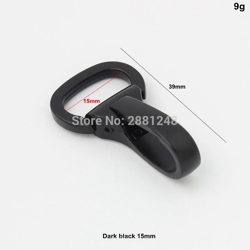 10-30-100pcs 8mm, 9mm, 13mm Dark Gun Black Trigger Snap Hooks Swivel Clasps Lobster Claw Swivel Hooks Hardware Accessory Parts Size: Parallel Import