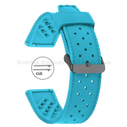Premium-grade Tropic Silicone Watch Strap, 20mm, 22mm, Seiko, Oris, Omega, Quick Release, Diving, Waterproof, Rubber Bracelet, Band Color: mm, Parallel Import