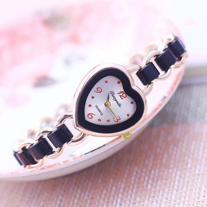 Chaoyada Popular Brand Women's Fashion Ceramic-Style Cat Chain Wristwatch, Slim and Beautiful, Holiday Gift, Parallel Import
