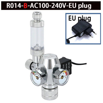2024 DIY Aquarium CO2 Regulator with Solenoid Valve, Bubble Counter, CO2 Control System, and CO2 Pressure Reducing Valve. Size: Parallel Import.