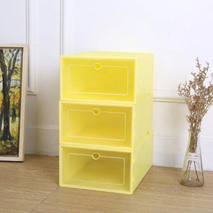 1/6 Scale PC Fashion Foldable Clear Shoe Storage Box, Plastic, Stackable, Shoe Organizer, Size: Parallel Import
