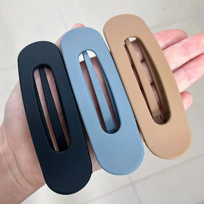 Set of 1, 2, or 3 Korean-Style Frosted Glass Hair Clips for Women, Large Matte Hairpins, Hair Grips, Bang Barrettes, Hair Accessories for Girls, Parallel Import